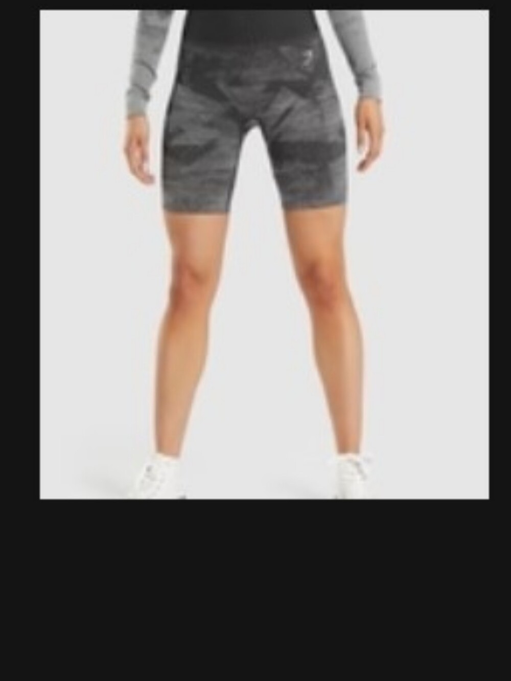Gymshark Adapt Ombre Seamless Shorts - Triangle | Black Print - Picture 3 of 3